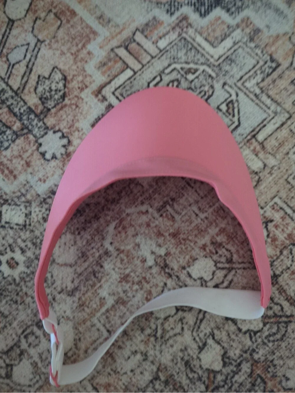 Lululemon Fast Paced Wide Band Running Visor Coral Elastic Back
